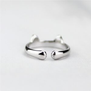katt ring silver öron