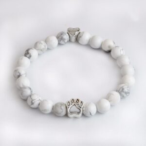 Tass vit marmorsten armband