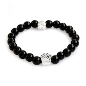 Tass Blank svart sten armband