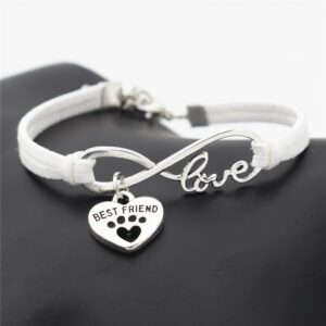 Vitt Best Friends Tass halsband