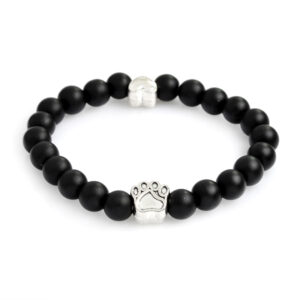 Tass mattsvart sten armband