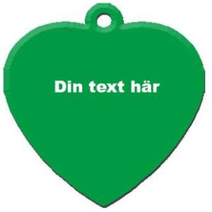 grön id bricka hjärta