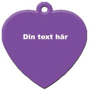 lila id bricka hjärta