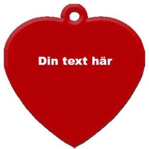 röd id bricka hjärta