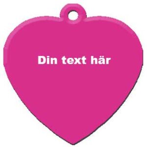 rosa id bricka hjärta